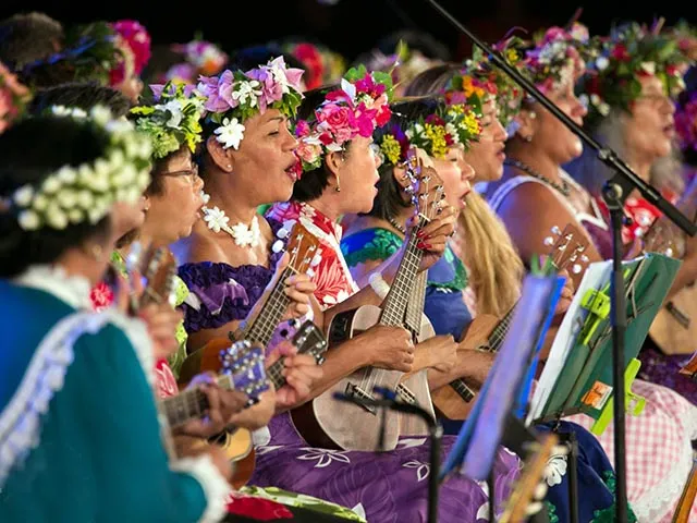 Choir singing performance