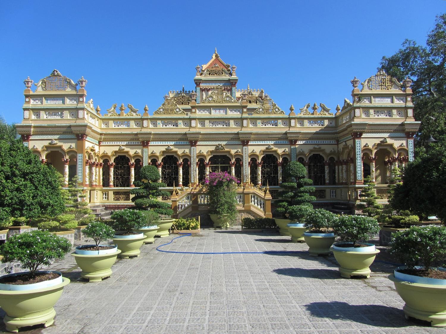 Vinh Trang Temple, historic Buddhist temple in My Tho, Mekong Delta, Vietnam